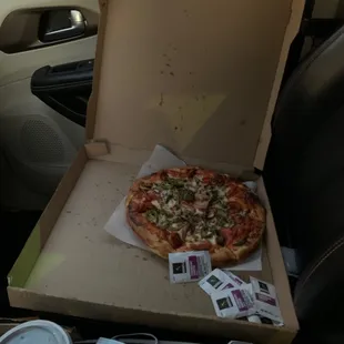 a pizza in a box
