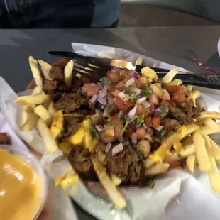 Carne Asada Fried w/Bach cheese &amp; Pico De Gallo