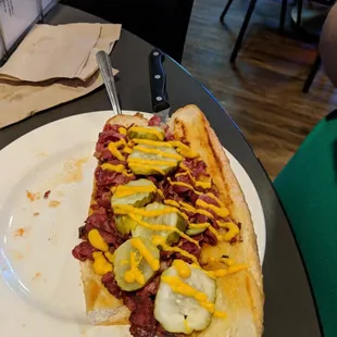 Power play pastrami sandwich