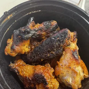8 Buffalo Wings...burned and inedible