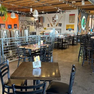 the interior of the brewery