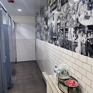 Nicely stocked bathroom