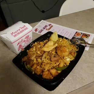 They have tofu in the combo pad Thai! Found my guilty pleasure.