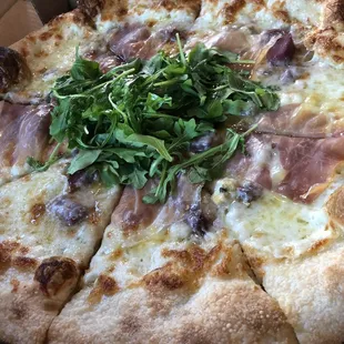 Monthly Special 3-cheeses. Arugula &amp; poached pears.