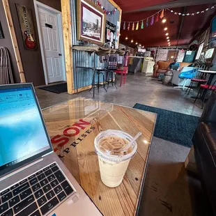 cold brew with half &amp; half