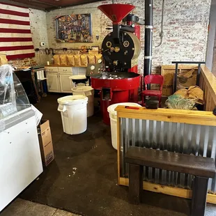 Coffee roasting area