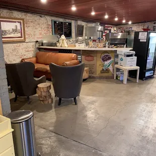 From seating area looking at bar