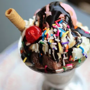 an ice cream sundae