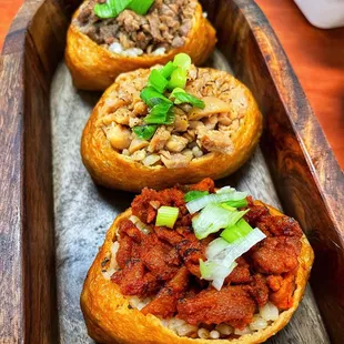 Assorted tofu pockets