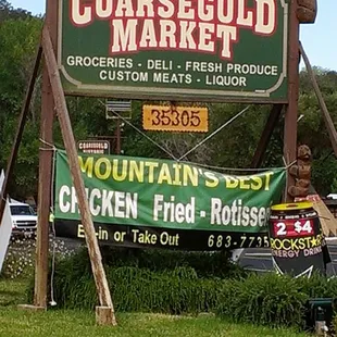 a sign for the store