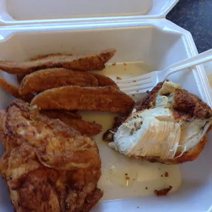 2pc meal and wedges!! Greatness!! heaven!