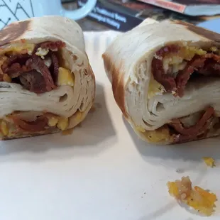 To go breakfast burrito.