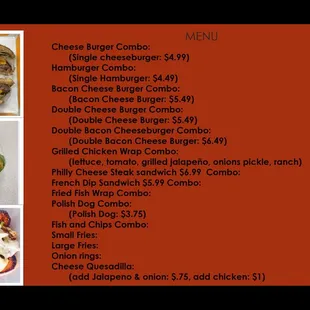 prices for sandwiches