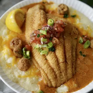 Catfish and grits
