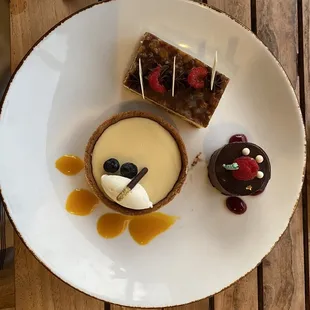 Our dessert trio.