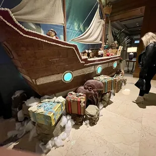 Gingerbread pirate ship