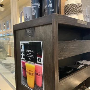 Coffee mugs and smoothies