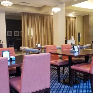 behind the curtain is where the buffet used to be.