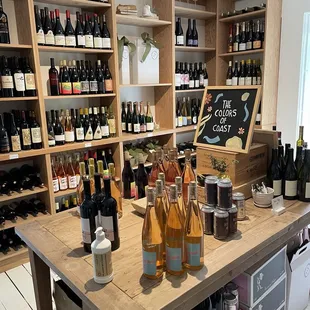 bottles of wine on a table