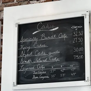 Full cakes available to order