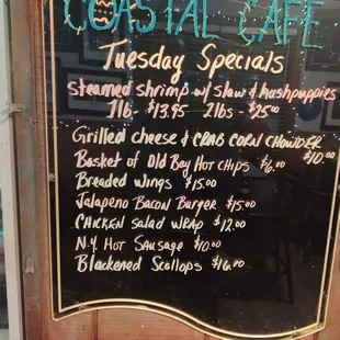 Tuesday Specials