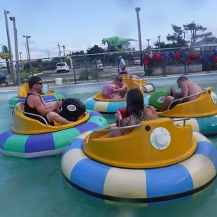 Expect to get wet on the bumper boats!