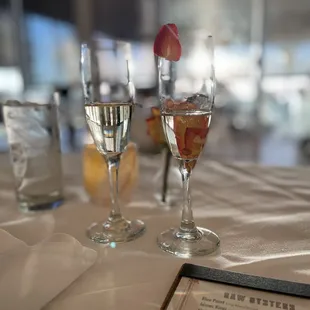 Champagne presented when we were seated to celebrate our special occasion!