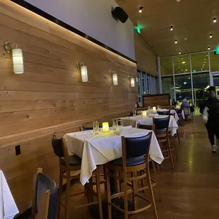 the dining area of the restaurant