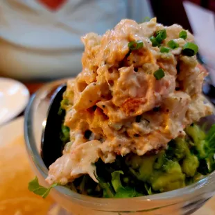 a bowl of food on a table