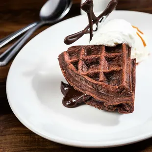 Warm Flourless Chocolate Waffle at Coastal Flats