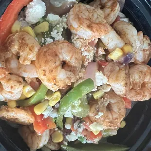 Burrito bowl w shrimp