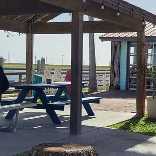Nice outdoor patio area. Coastal views.