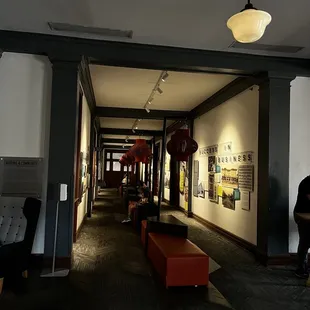 a hallway in a building