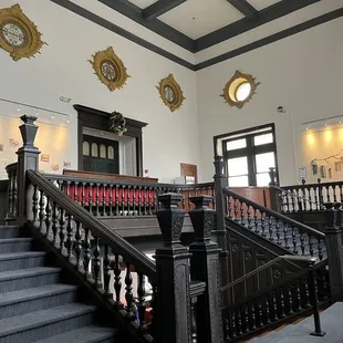 Staircase from Coat Check to the theatre.