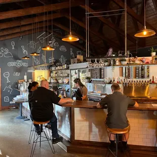 people sitting at a bar