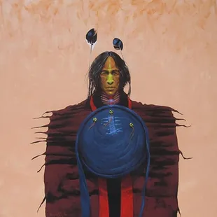 Lawrence Lee  "Blue Shield"  Acrylic on Canvas