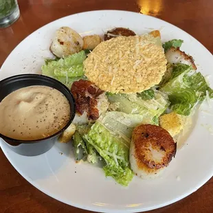 Caesar Salad with scallops