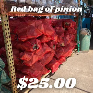 We have 3 different sizes of Pinion and also 1 size of Alligator Juniper. 
Learn more by visiting: www.cobberdeans.com/wood