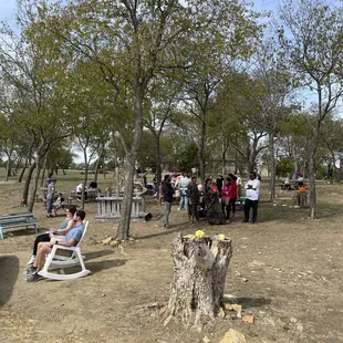 Benches to hang out and eat lunch
