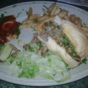 "Regular" Philly + Mushrooms