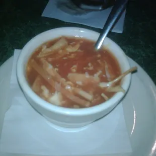 Red Tortilla Soup (minus avocado)...  SUPER-BOMB!!!