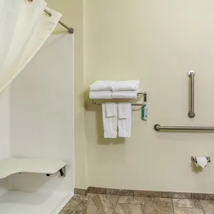 Mobility Accessible Roll-In Shower with Bench Seat