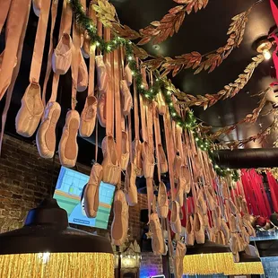 Cincinnati ballet donated ballet shoes for this year&apos;s winter wonderland pop-up.