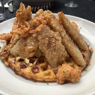 Fried Lake Perch & Waffles