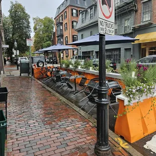 Outside seating when not raining