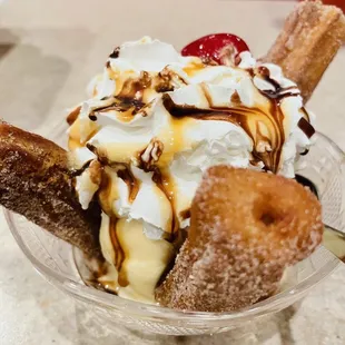 Churro sundae