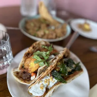 Roti Wraps - Rendang Roti Wrap  (left) &amp; Mister Dal Roti Wrap (right)