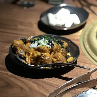 Papas Bravas with caviar