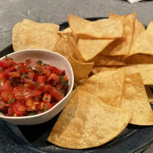 Salsa and chips
