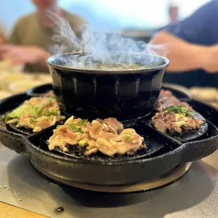 smoke coming out of a pot